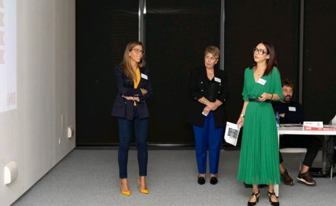 Mónica Cachero, en un acto de BNI